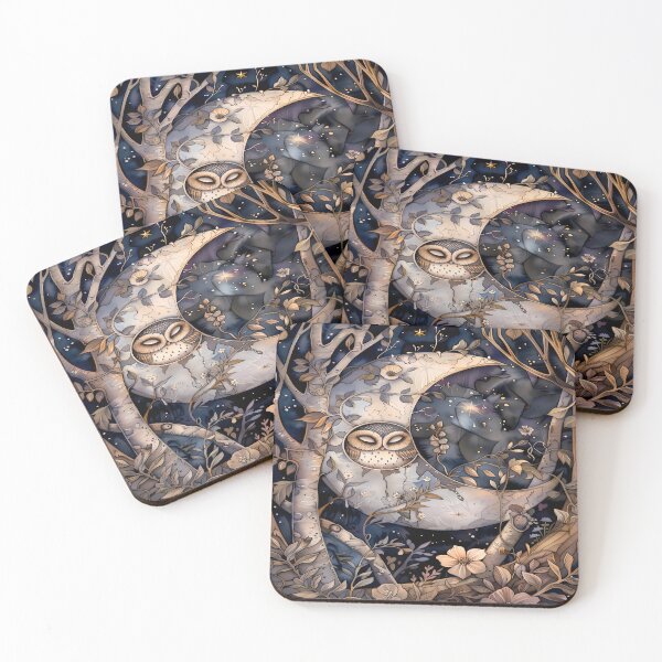 Item preview, Sleeping Owl - Crescent Moon Art designed and sold by PawPrintStyles.