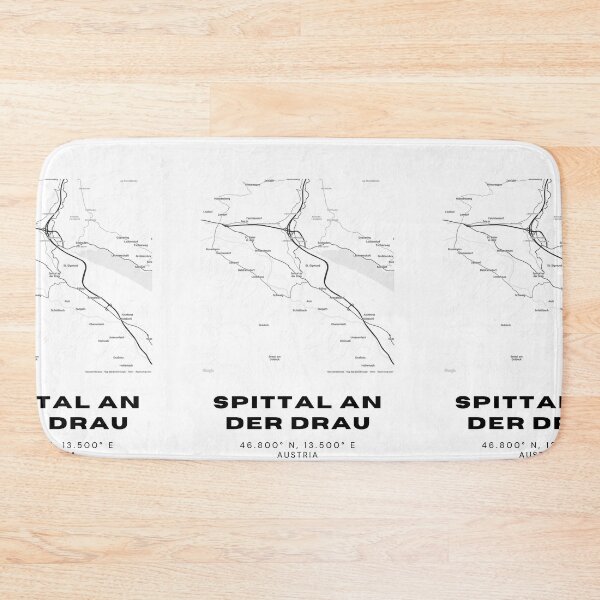 Item preview, Spittal an der Drau Map – Minimalist Carinthia City Wall Art designed and sold by RM-Journey.