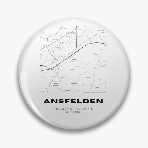 Item preview, Ansfelden Map – Clean Black & White Austria City Art designed and sold by RM-Journey.