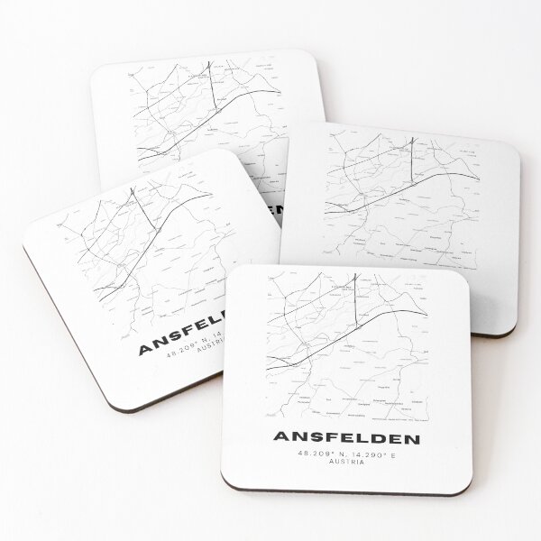 Item preview, Ansfelden Map – Clean Black & White Austria City Art designed and sold by RM-Journey.