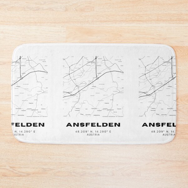 Item preview, Ansfelden Map – Clean Black & White Austria City Art designed and sold by RM-Journey.