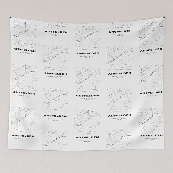 Item preview, Ansfelden Map – Clean Black & White Austria City Art designed and sold by RM-Journey.