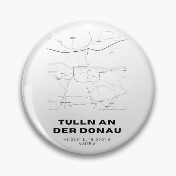 Item preview, Tulln an der Donau Map – Elegant River City Art Print designed and sold by RM-Journey.