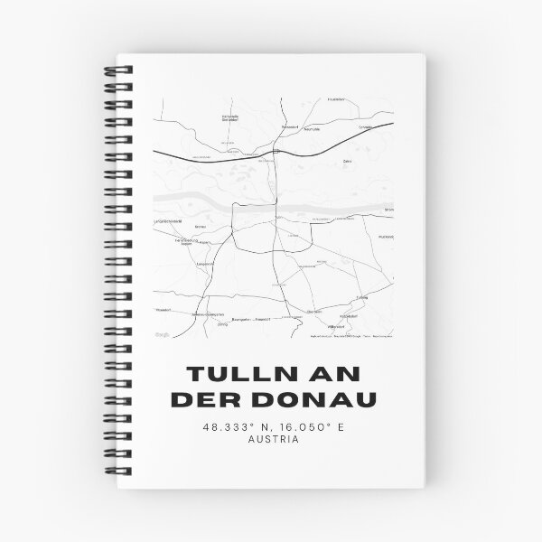Artikelvorschau, Karte von Tulln an der Donau – Eleganter Flussstadt-Kunstdruck entworfen und verkauft von RM-Journey.