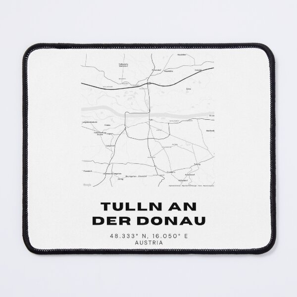 Item preview, Tulln an der Donau Map – Elegant River City Art Print designed and sold by RM-Journey.