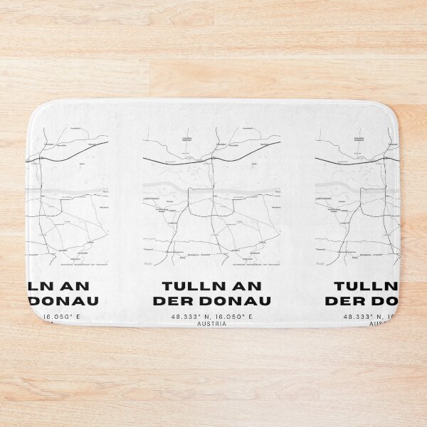 Item preview, Tulln an der Donau Map – Elegant River City Art Print designed and sold by RM-Journey.