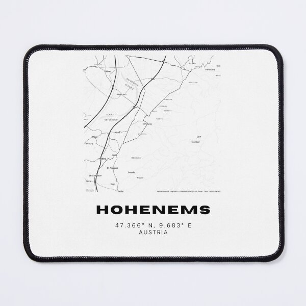 Item preview, Hohenems Map – Minimalist Vorarlberg Wall Print designed and sold by RM-Journey.