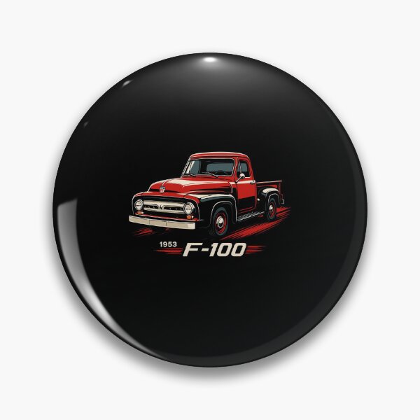 Item preview, 1953 Ford F-100 Vintage Pickup in Red and Black Retro Muscle Style designed and sold by TheArtOfCar.