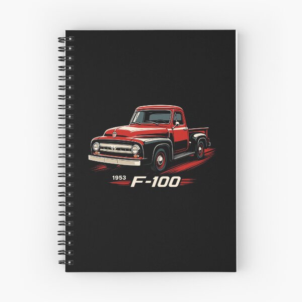 Item preview, 1953 Ford F-100 Vintage Pickup in Red and Black Retro Muscle Style designed and sold by TheArtOfCar.