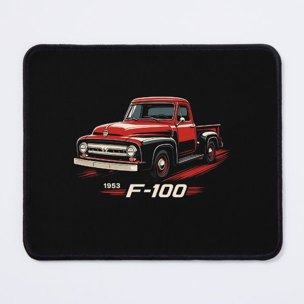 Item preview, 1953 Ford F-100 Vintage Pickup in Red and Black Retro Muscle Style designed and sold by TheArtOfCar.