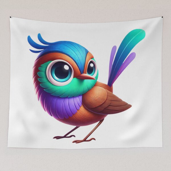 Item preview, Adorable Fairy Wren designed and sold by Sillytoe.