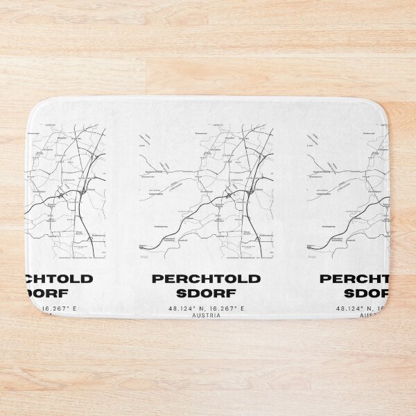 Item preview, Perchtoldsdorf Map – Elegant Black & White Austria Print designed and sold by RM-Journey.
