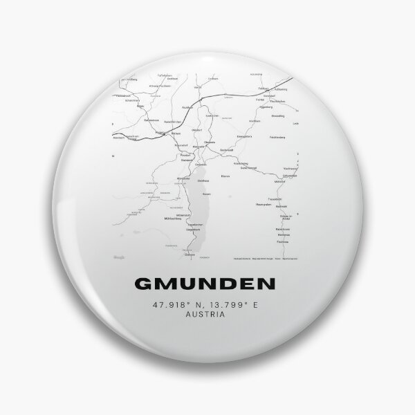 Item preview, Gmunden Map – Lakeside Minimalist Austria Wall Art designed and sold by RM-Journey.