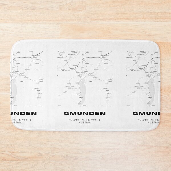 Item preview, Gmunden Map – Lakeside Minimalist Austria Wall Art designed and sold by RM-Journey.