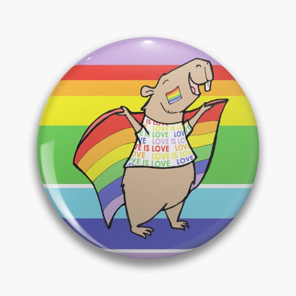 Item preview, Capy Pride! Love is Love - Capybara rainbow design designed and sold by carrierbudge.
