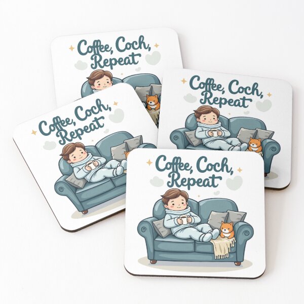 Item preview, Coffee Couch Repeat | Cozy Caffeine Routine Design | Lazy Day Vibes Typography Art | Chill Comfort Lover Graphic | Minimalist Daily Mood Expression designed and sold by PaintedPixels01.