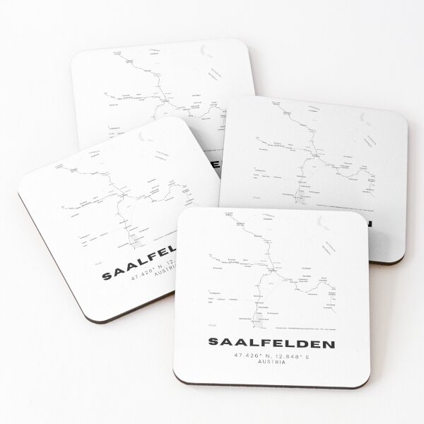 Item preview, Saalfelden Map – Alpine Austria Minimalist Wall Art designed and sold by RM-Journey.