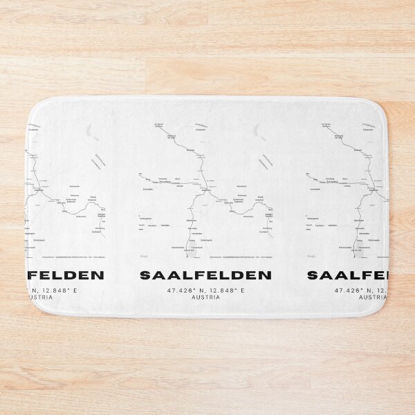 Item preview, Saalfelden Map – Alpine Austria Minimalist Wall Art designed and sold by RM-Journey.