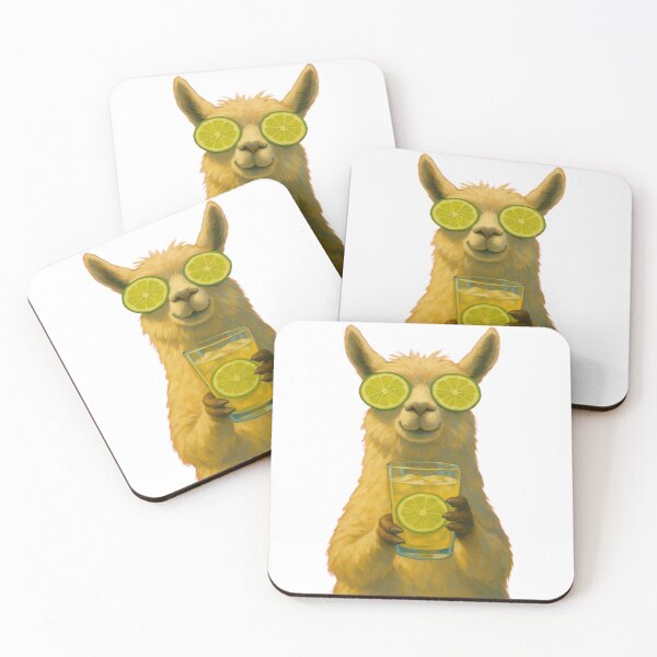 Item preview, Llama with Lime Glasses – Funny Summer Chill Animal Art designed and sold by InfiniteOrbit.