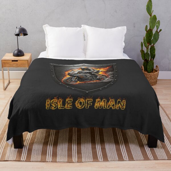 Item preview, Isle of Man TT - Flaming Motorcycle Shield designed and sold by KiwiRider.