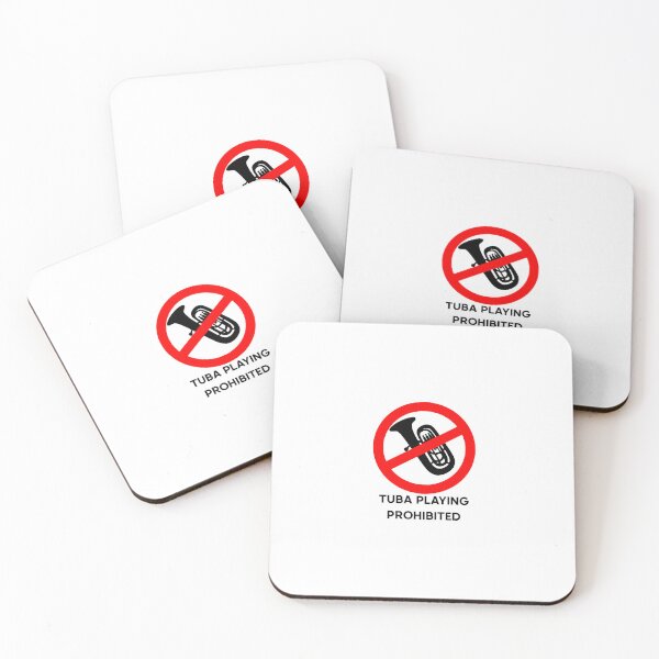 Item preview, Tuba Playing Prohibited designed and sold by BangoStickers.