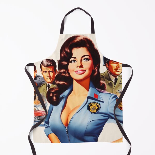 Item preview, Retro Police Woman designed and sold by PulpVintage.