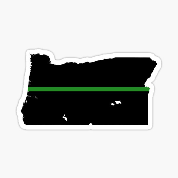 Artikel-Vorschau von Dünne grüne Linie in Oregon, designt und verkauft von PhilbonianDezin.