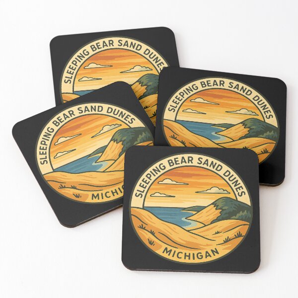 Item preview, Sleeping Bear Sand Dunes Michigan Vintage Circular Design designed and sold by American Travels.