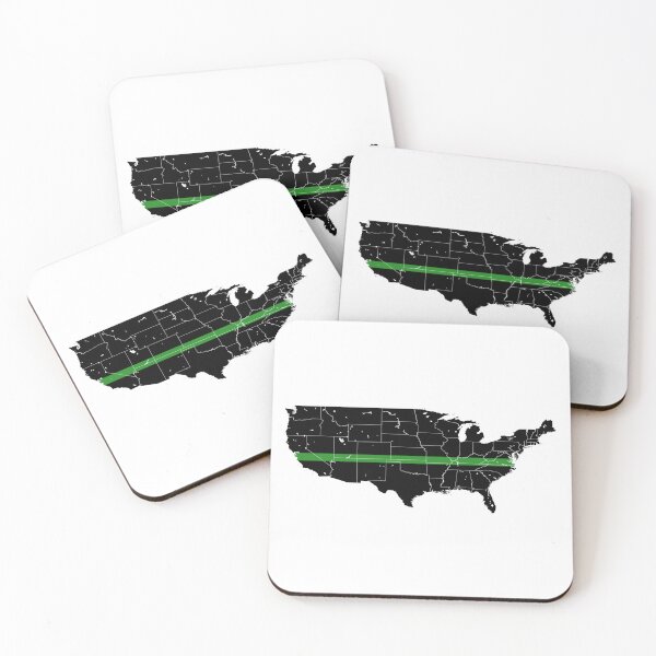 Item preview, Continental United States Thin Green Line designed and sold by PhilbonianDezin.
