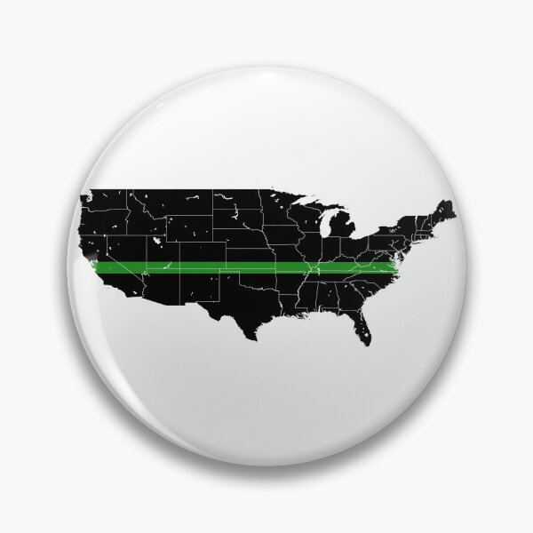 Item preview, Continental United States Thin Green Line designed and sold by PhilbonianDezin.