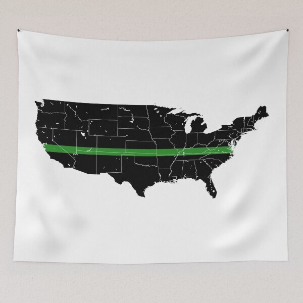 Item preview, Continental United States Thin Green Line designed and sold by PhilbonianDezin.