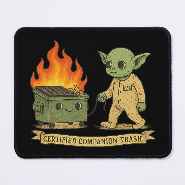 Item preview, Certified Companion Trash – Emotional Support Dumpster designed and sold by TrashCultSupply.
