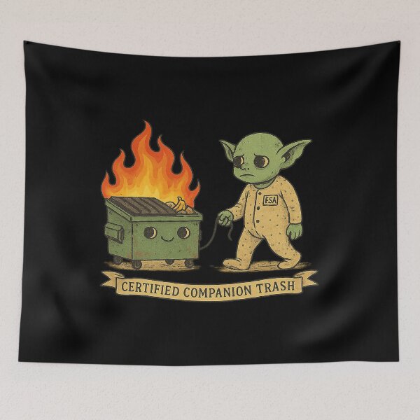 Item preview, Certified Companion Trash – Emotional Support Dumpster designed and sold by TrashCultSupply.