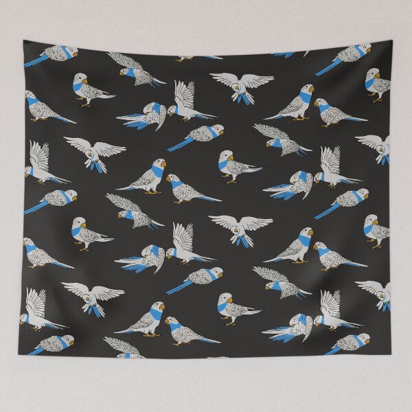 Item preview, Blue Parakeets designed and sold by Leapingdoe.