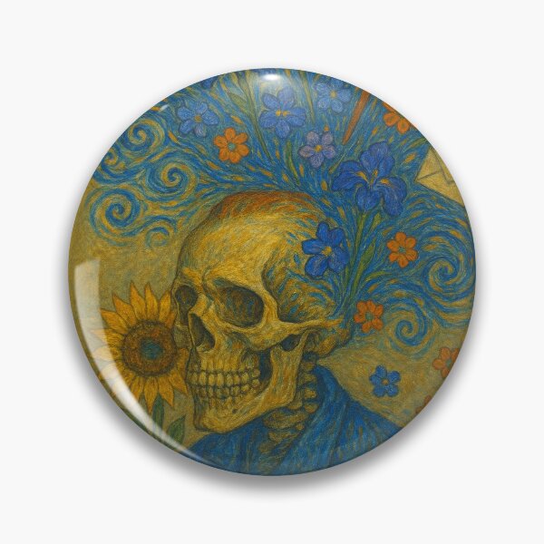 Item preview,  Vincent Van Gogh’s Skull - Blooming Mind designed and sold by InnaPo ⭐⭐⭐⭐⭐.