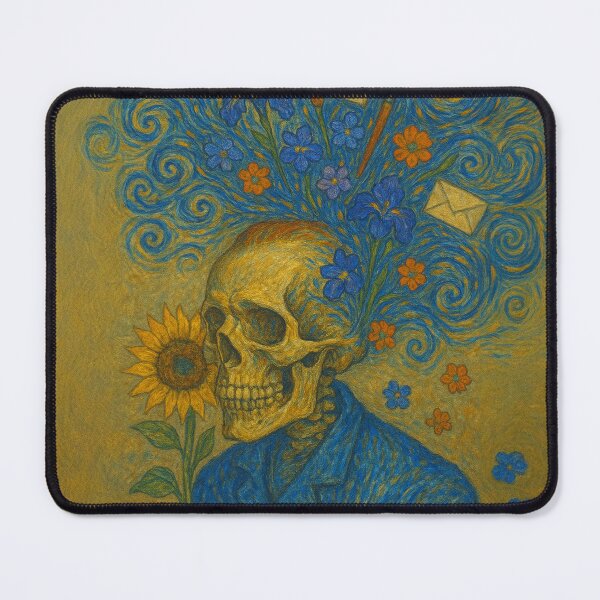 Item preview, Vincent Van Gogh’s Skull - Blooming Mind designed and sold by InnaPo ⭐⭐⭐⭐⭐.