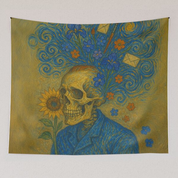 Item preview,  Vincent Van Gogh’s Skull - Blooming Mind designed and sold by InnaPo ⭐⭐⭐⭐⭐.