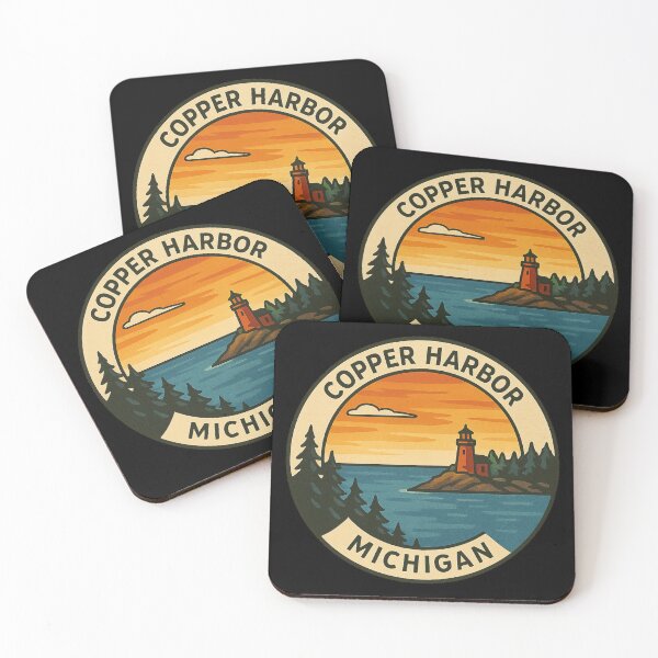 Item preview, Copper Harbor Michigan Vintage Circular Design designed and sold by American Travels.