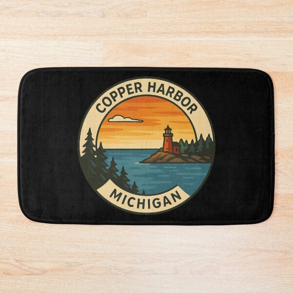 Item preview, Copper Harbor Michigan Vintage Circular Design designed and sold by American Travels.