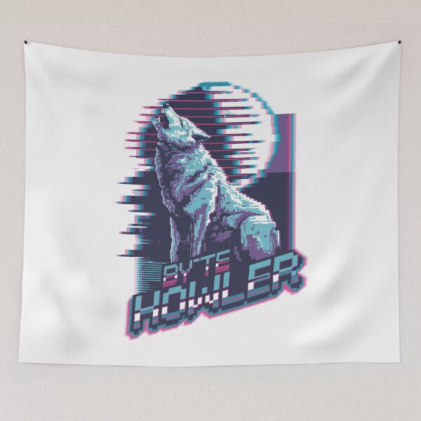 Item preview, Byte Howler Glitch Wolf Art designed and sold by NaturePixel.