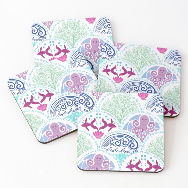 Item preview, Ocean Scenes Scallop Pattern  designed and sold by HydrangeaDelMar.