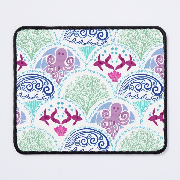Item preview, Ocean Scenes Scallop Pattern designed and sold by HydrangeaDelMar.