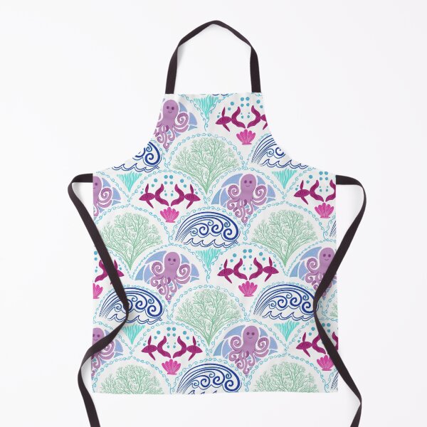 Item preview, Ocean Scenes Scallop Pattern  designed and sold by HydrangeaDelMar.