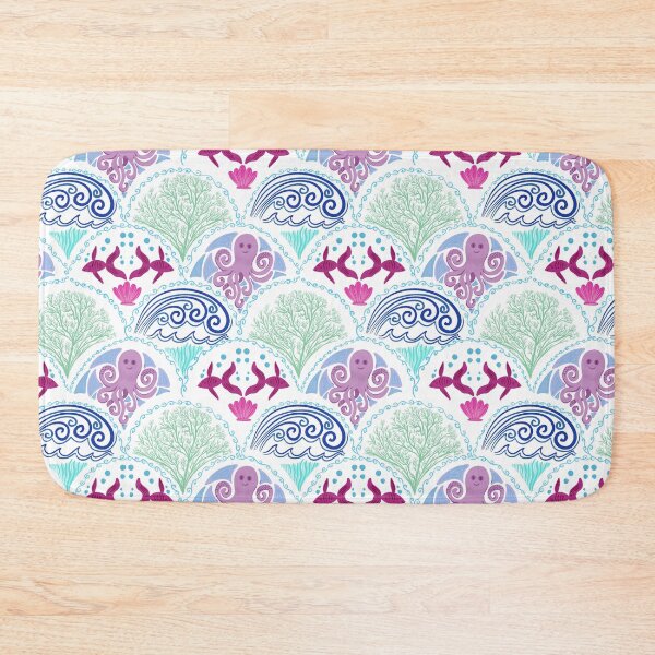 Item preview, Ocean Scenes Scallop Pattern  designed and sold by HydrangeaDelMar.