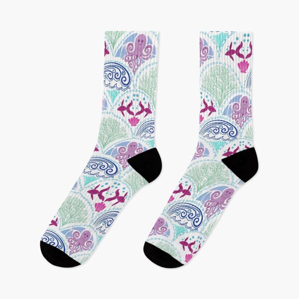Item preview, Ocean Scenes Scallop Pattern  designed and sold by HydrangeaDelMar.