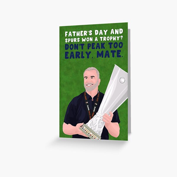 Item preview, Funny Spurs Father's Day Card - For Dad - For Him - Football - Europa League Champions - Ange Postecoglou designed and sold by HomeOfPinkPeach.