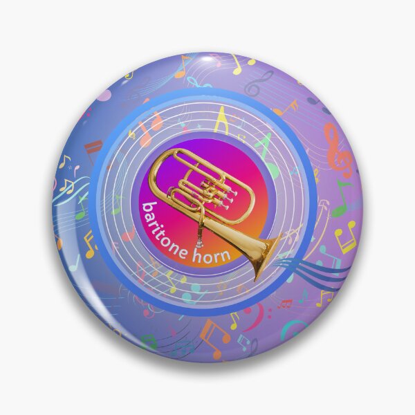 Artikelvorschau, Bariton Horn Musik überall Original Grafik Kunstwerk entworfen und verkauft von BrightrDayMusicArt.