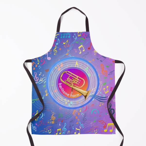 Item preview, Baritone Horn Music Everywhere Original Graphic Artwork designed and sold by BrightrDayMusicArt.