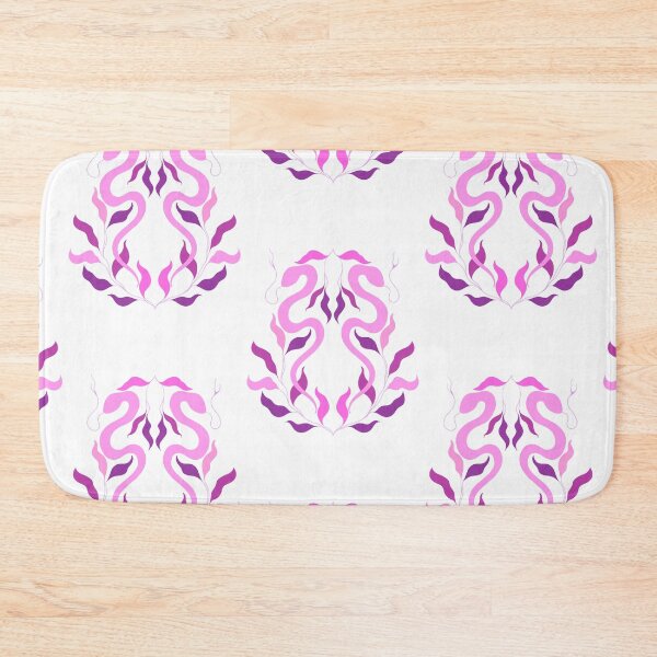 Item preview, Pink snakes and bay leaves designed and sold by Elifndz.