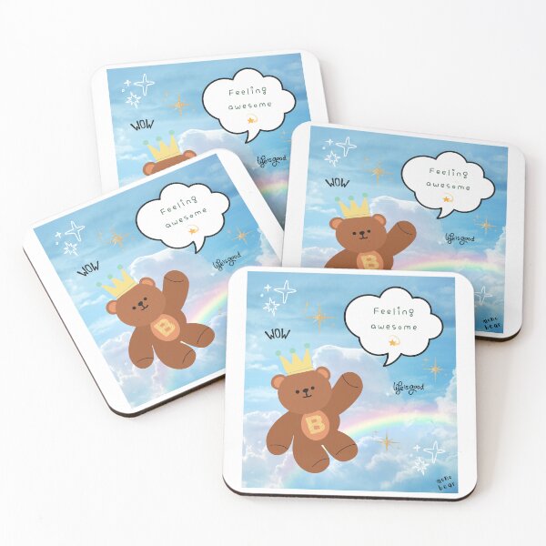 Item preview, Mono Bear Message – Feeling Awesome (Blue Cloud) designed and sold by mintmono-studio.